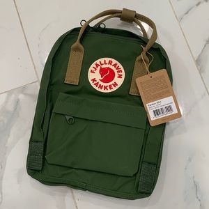 Brand new with tags fjallraven kanken mini in spruce green clay